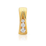 Pendentif Trilogy or 750 jaune diamant