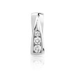 Pendentif Trilogy or 750 blanc diamant