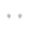 Boucles d'oreilles or 750 blanc diamant