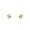 Boucles d'oreilles or 750 jaune diamant