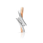 Pendentif Trilogy 2 ors 750 diamant