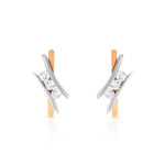 Boucles d&rsquo; oreilles Trilogy 2 ors 750 diamant