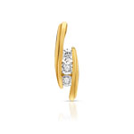 Pendentif Trilogy or 750 jaune diamant