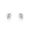 Boucles d'oreilles or 750 blanc diamant