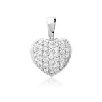 Pendentif or 750 blanc diamant