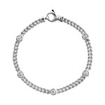 Bracelet or 750 blanc diamants