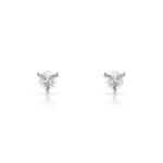 Boucles d oreilles or 750 blanc diamant