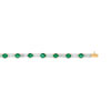 Bracelet 2 ors 750 émeraude et diamant
