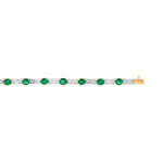 Bracelet 2 ors 750 émeraude et diamant