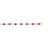 Bracelet 2 ors 750 rubis et diamant