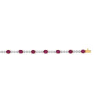 Bracelet 2 ors 750 rubis et diamant