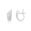 Boucles d'oreilles or 750 blanc diamant