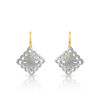 Boucles d'oreilles or 750 2 tons diamant