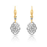 Boucles d&rsquo;oreilles or 750 2 tons diamant