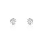 Boucles d'oreilles 2 ors 750 diamant
