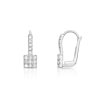 Boucles d'oreilles or 750 blanc diamant