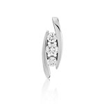 Pendentif Trilogy or 750 blanc diamant