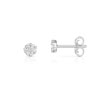 Boucles d'oreilles or 750 blanc diamant