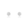 Boucle d' oreilles or 750 blanc diamant