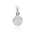 Pendentif or 750 blanc diamant