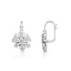 Boucles d'oreilles or 750 blanc diamant