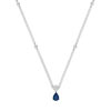 Collier or 750 blanc saphir et diamant