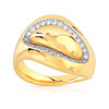 Bague or 750 2 tons diamant