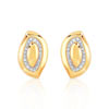 Boucles d oreilles or 750 2 tons diamant