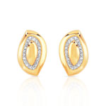 Boucles d oreilles or 750 2 tons diamant