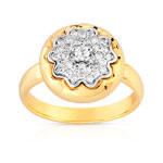 Bague 2 ors 750 diamant