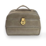 Coffret bijoux cuir imitation kaki