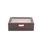 Coffret à montres cuir imitation marron