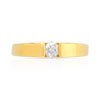 Bague solitaire or 750 jaune diamant 20/100e de carat - vue V3
