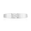 Bague solitaire or 750 blanc diamant 20/100e de carat - vue V3