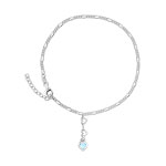 Chaine de cheville argent 925 pierre imitation