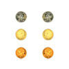 3 paires de boucles d'oreilles argent 925 ambre