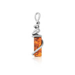 Pendentif argent 925 ambre