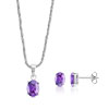 Collier et boucles d'oreilles argent 925 zirconia