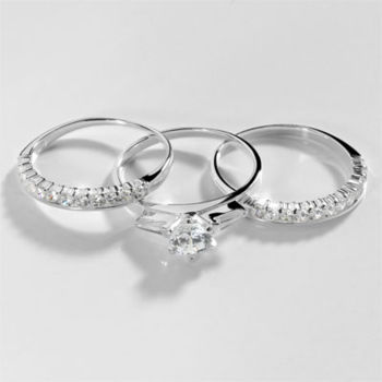 3 bagues argent 925 zirconias