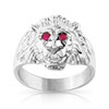 Chevalière argent 925 rubis