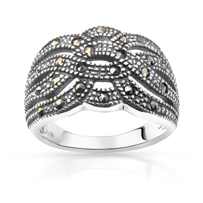 Bague argent 925 marcassite