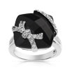 Bague argent 925 pierre imitation zirconia