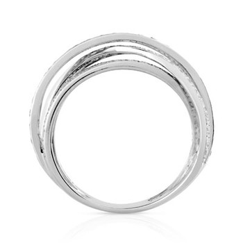 Bague or 750 blanc diamant 1,70 carat