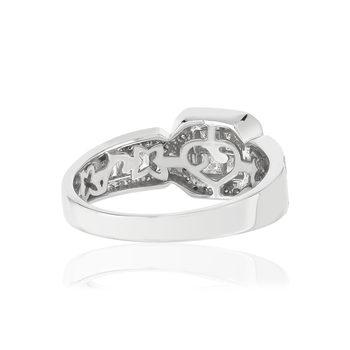 Bague or 750 blanc diamant