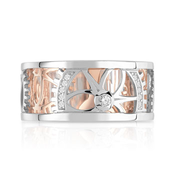 Bague Vesontio 2 ors 750 diamants 0,06 carat