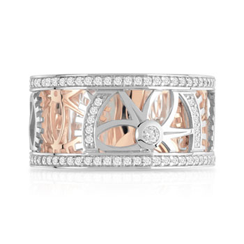 Bague Vesontio 2 ors 750 diamants 0,40 carat