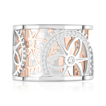 Bague Vesontio 2 ors 750 diamants 0,12 carat
