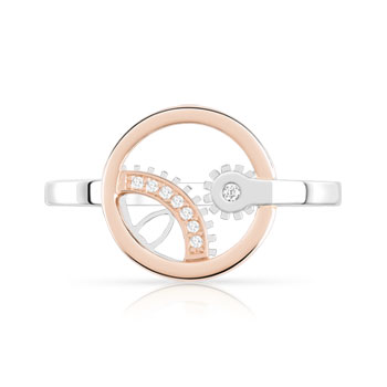 Bague Vesontio 2 ors 750 diamants 0.03 carat
