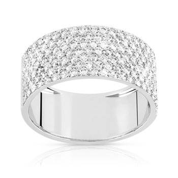 Bague or 750 blanc diamant