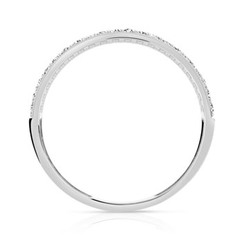 Bague or 750 blanc diamant